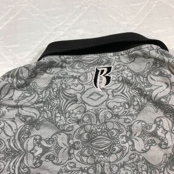 Vintage Ruff Ryders gray and‎ black Polo shirt Large - Picture 7 of 8